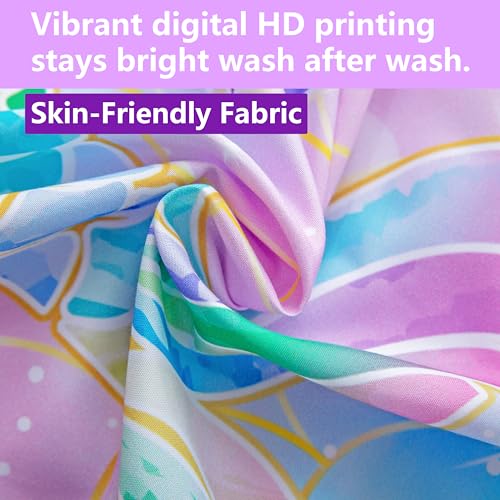 Image of Purple Mermaid Queen Bedding - Kids Comforter Sets for Girls, 7-Piece Soft Set with Matching Sheets and Pillow Sham