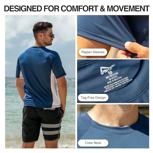Image of Kanu Surf Men's CB Rashguard UPF 50+ Swim Tee