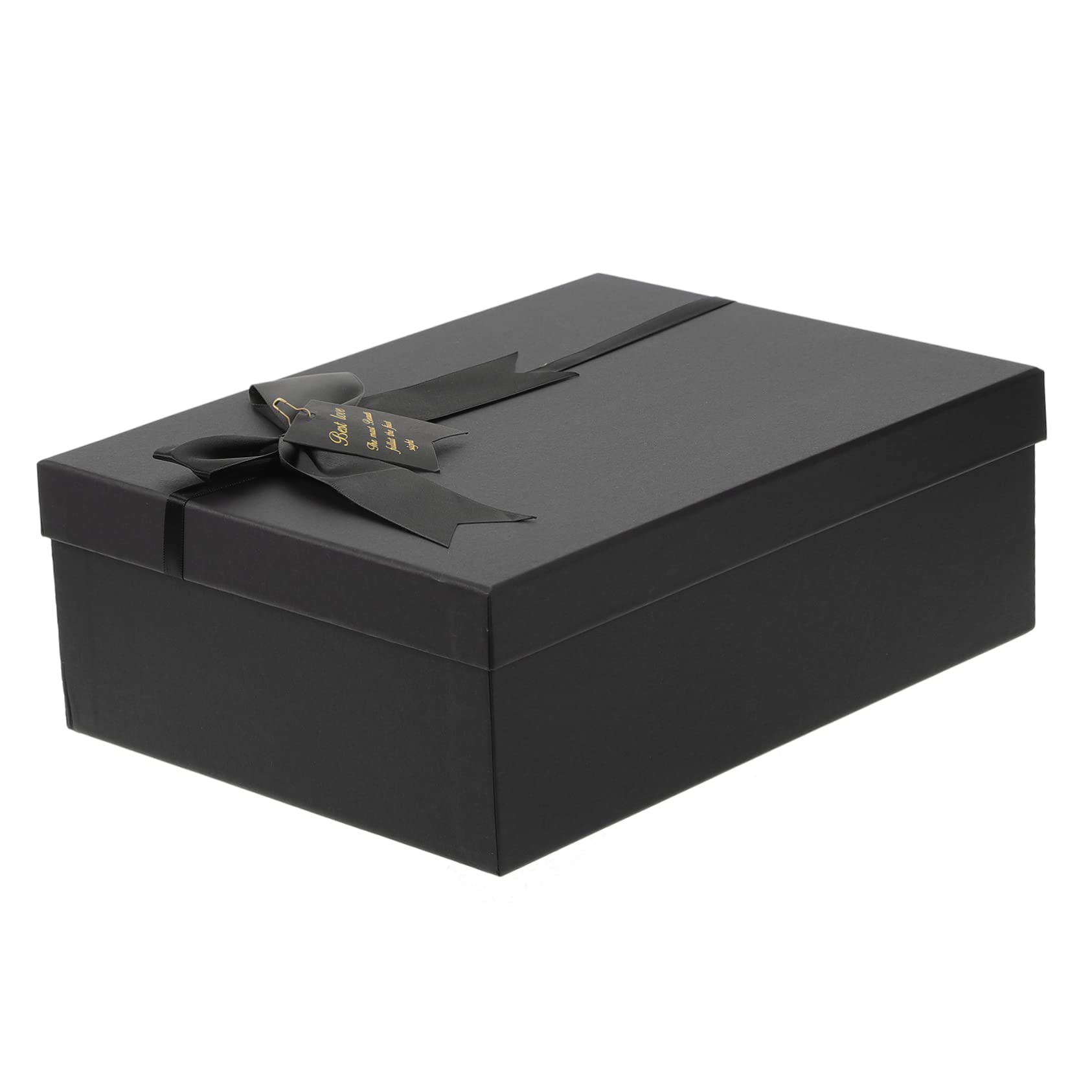 PACKOVE 2 Stück Geschenkbox Brautjungfer klein Verpackung Hochzeit wickeln Papierschachteln Präsentieren Sie Kisten dekorative Kästen mit Deckel Schmuckschatullen zum Verkauf Schwarz