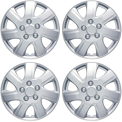 BDK Hubcaps Wheel Covers For (2006-2014) Toyota Camry 16 Inch Hubcaps Set Of 4, Snap-on Direct OEM Replacement For Toyota Camry Hubcaps 16 Inch Wheel Covers Impact-Resistant High Durability Cover