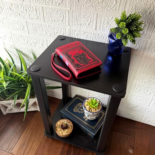 Image of Things2Die4 Women's Bifold Wallet Dracula Gothic Book Wristlet, Red 7 Inch