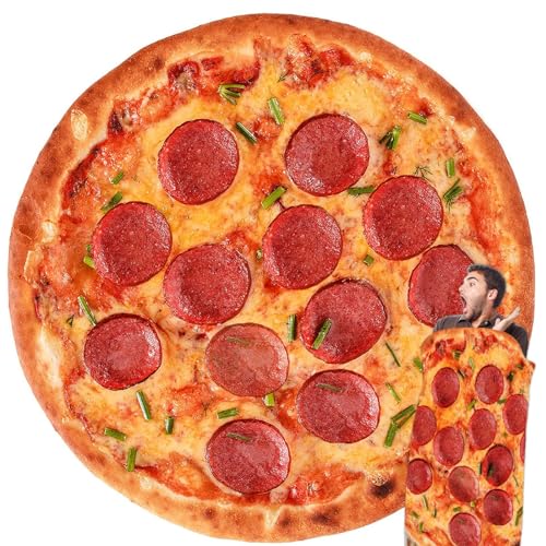 FainFun Manta de Pizza, Burrito Manta Caliente, Manta Redonda, Manta Sofa Pizza, Adecuado para Todas...