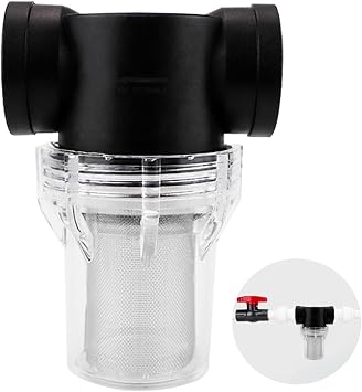 1 Inch Sediment Filter Pressure Washer Filter - 40 Mesh Stainless Steel Garden Hose Filter with Female Thread for Outdoor Gardening, RV Water System & Inlet Water Filtration