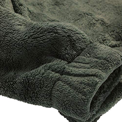 ZEZCLO Men's Solid Fluffy Sherpa Hoodie Oversized Hooded Pullover Winter Fuzzy Sweatshirt Outwear with Kangaroo Pocket3