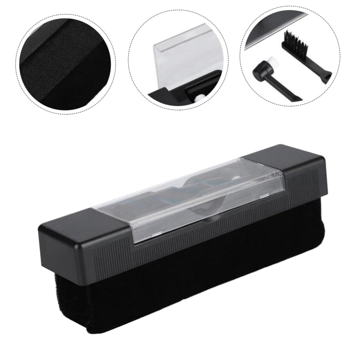 HOMSFOU 1set Vinyl Record Cleaning Brush Cleaning Tools for Removal Non-Deformation and Tear- Design for Optimal Record Care and Maintenance