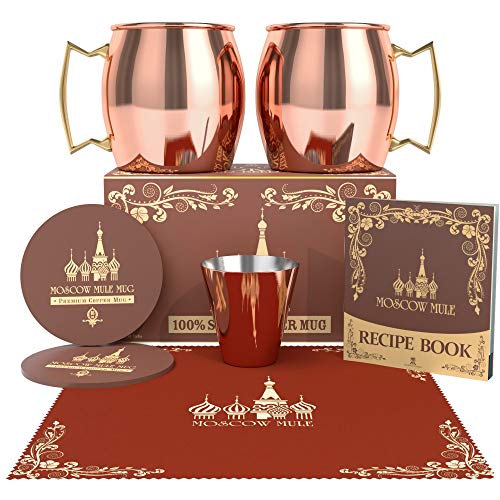 Krown Kitchen - Moscow Mule Copper Mug | Stainless Steel Lining | 16 oz