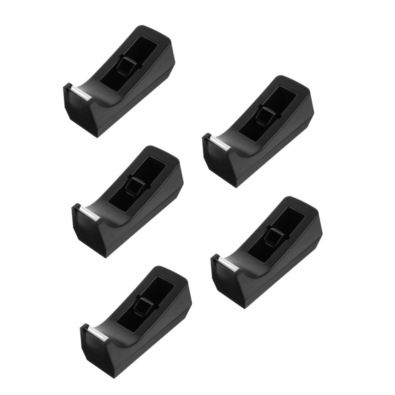 Gadpiparty 5 Pezzi Taglia Nastro Nero Piccolo Nastro Distributore Ordinato Scrivania Per Organizzatore Ufficio Distributori a Nastro Distributori Di Nastro Da Imballo Acciaio Inossidabile