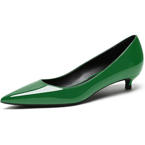 Eldof Women's Low Heel Pumps Pointed Toe Kitten Heels 1.4 Inches