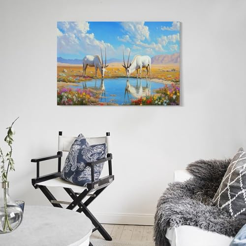 Art abstrait mouton jaune : la solution pour reveiller vos murs blancs 30x45cm - 5