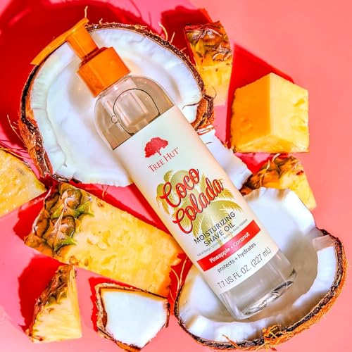Image of Tree Hut Coco Colada Moisturizing Shave Oil, Hydrating Gel-to-Oil Formula for a Close, Smooth Shave, 7.7 fl oz