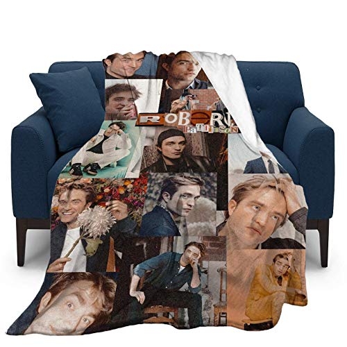Robert Pattinson Edward Cullen Couverture ultra douce en micro polaire pour canapé lit canapé lit douillet imprimé 3D pour enfants adultes 127 x 102 cm