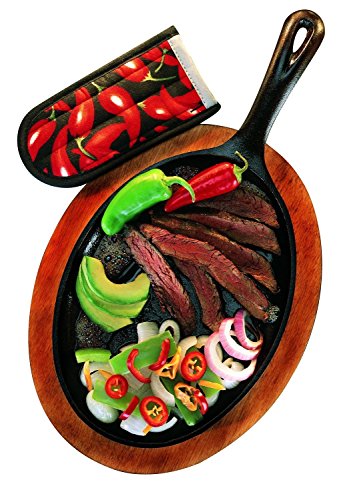 Image of Lodge LFSR3 Cast Iron Fajita Set, Pre-Seasoned