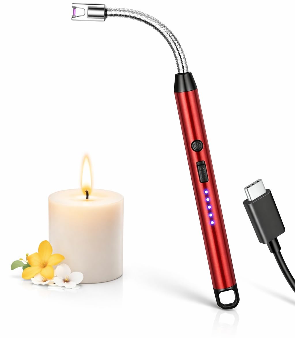 PADIXA Rechargeable Plasma Arc Electric Lighter Red - Image 1