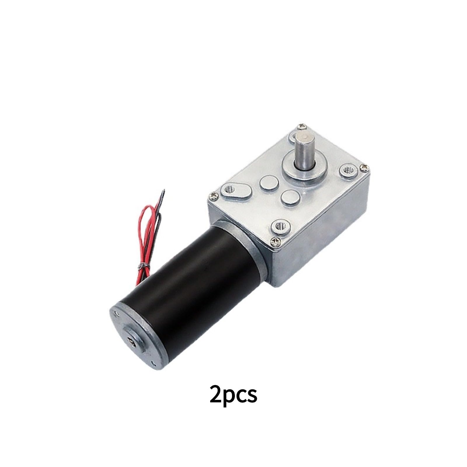 2er-Set 12V DC-Getriebemotoren, Turbinen-Schneckengetriebe mit hohem Drehmoment, 10 U/min, einstellbare Drehzahl, reversibel, selbstsichernder Ausgang, 0,31 x 0,59 Zoll Welle, leise für Robotik/DIY