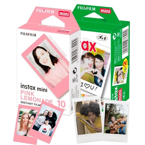 Filme Fuji Instax Mini 20 Fotos + 10 Fotos Pink Lemonade Para Mini 11 Mini 12