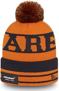 New Era McLaren F1 Team, Official Ppmpom hat, Beanie, Formula 1 Racing, Official Merchandise Orange