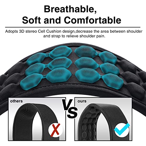 Lekato Air Cushion Strap Pad For Guitar Strap, Shoulder Strap Pad Detachable Within 2.7" Width - Decompression Shoulder Strap Padded Suitable For Computer Bag,Camera,Duffel, Guitar, Backpacks #TOP3