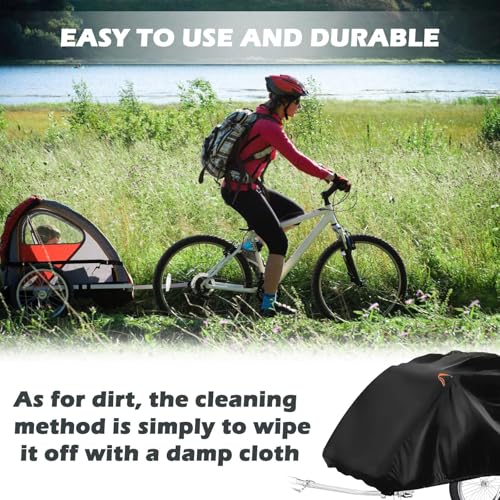 Faltgarage Für Fahrradanhänger, Kinderanhänger Abdeckung Fahrradanhänger, Universelle Hundeanhänger Lastenanhänger Abdeckung, Wasserdicht Plane Abdeckhaube Fahrradabdeckung 420d (140 * 88 * 92cm)