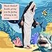 Shark Blanket for Adult Super Soft Cozy Shark Onesie Shark Costume Christmas Stocking Stuffers Gifts for Women Men(XL(for 69-76 Inch Height))