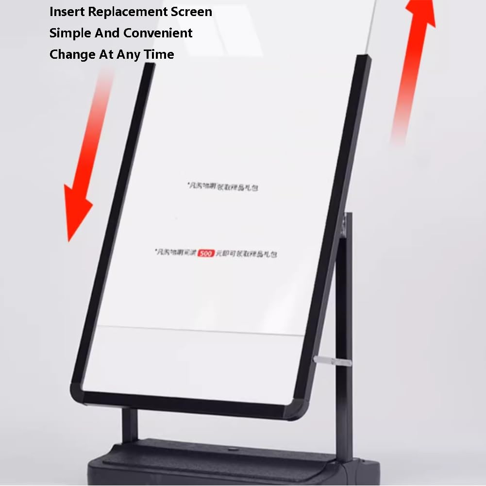 Soporte Para Carteles De Acera Para Exteriores, Soporte De Suelo Para Carteles Y Pancartas De Doble Cara, Para Carteles Publicitarios De Calle Para Exteriores,Negro,60x90cm/23x35inch
