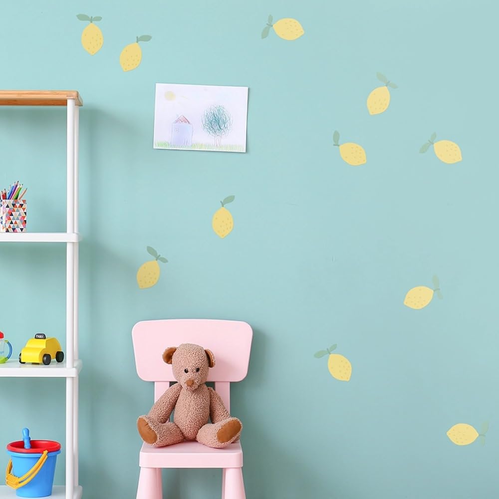 My Nametags Lemons My Nametags® Wall Stickers | Peel-And-Stick, Removable & Repositionable Wall Decals | Room Decor For Kids' Bedroom, Nursery, Playroom