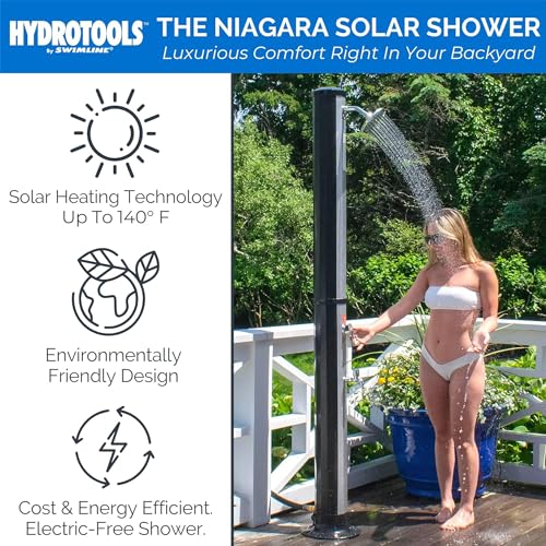 Swimline 89030 Hydrotools By Swimline 2 Section Niagara Rainfall Solar Shower 7 Feet | Adjustable Head & Foot Tap Spigot | 10 Gal Capacity Up To 140 Degrees | Environmentally Friendly | Outdoor Backyard Poolside Spa thumb #5