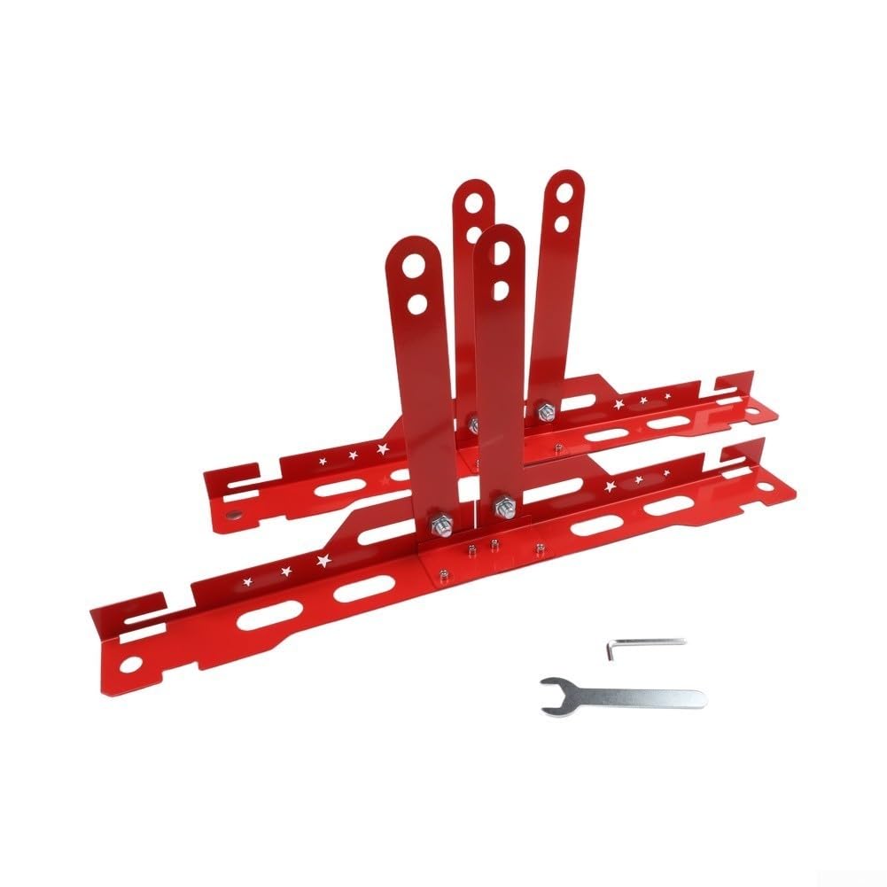 Strumento pesante per la misurazione dell'asse, strumento di regolazione per caduta degli pneumatici senza smontaggio delle pinze del freno, per Jeep camion SUV per dadi da 14 mm e 16 mm (rosso)