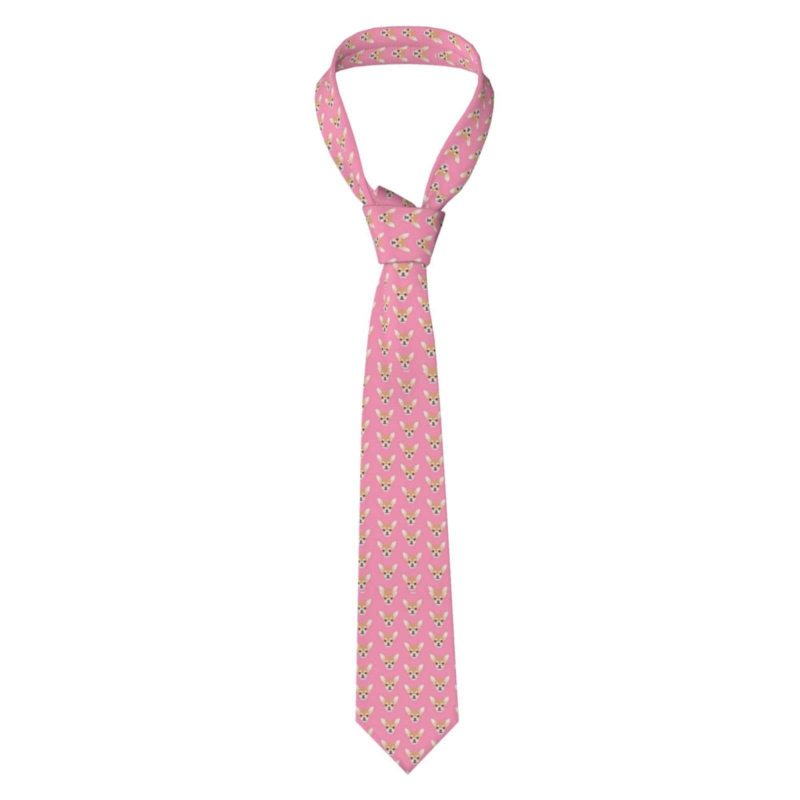 Hnnkloy Classic Neck Tie Chihuahua Cute Dog Dogs Face Pet Dogs Chihuahuas Men'S Necktie