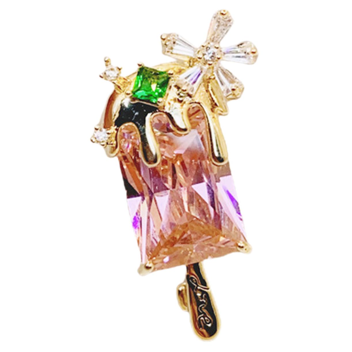 Holibanna Spilla di gelato di cristallo per decorativo smalto spillo bandalette gelatto gioelli fermacapelli bolitore spille di rame spilla da donna spilla da bucato spilla delicata in rame