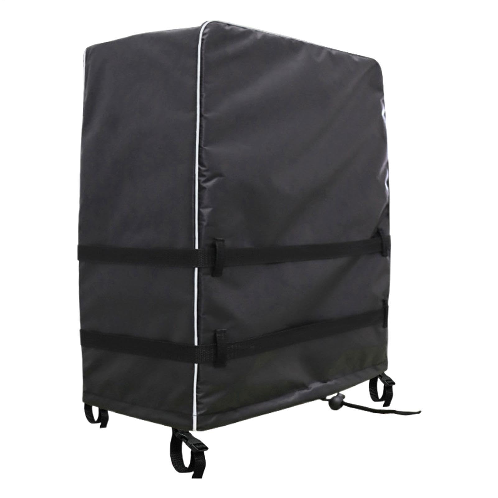 Cubierta para carrito de TV al aire libre – Protector de polvo reflectante, resistente al viento con doble cierre de correa para carro de TV, para interior, jardín, patio, reunión, oficina,