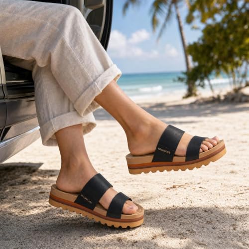 Image of RockDove Women's Isla Lift Platform Slide Sandals