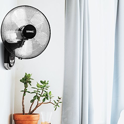 Duronic FN55 BK Wandventilator, 60 W, 5 bladen van 40 cm, oscillerende kop met timer, 3 snelheden, afstandsbediening, krachtige en stille motor, uittrekbare wandhouder, direct demonteerbaar - Image 6