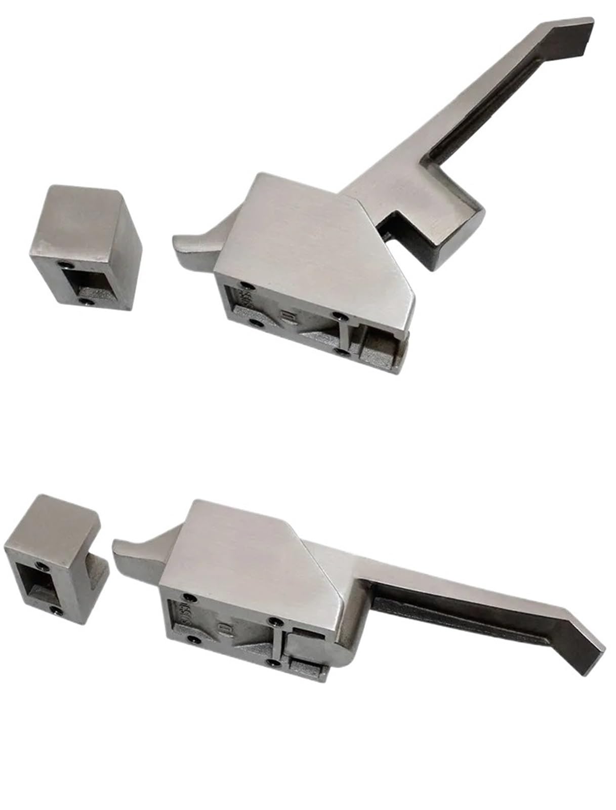 DK615 - Maniglia per porta di forno/frigorifero, armadietti, congelatore, in acciaio inox, con fibbia, 1 pezzo (bianco)