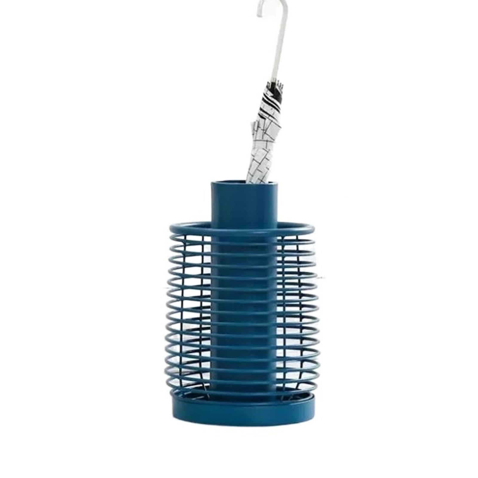 Freestanding Super Quality Umbrella Holder, Bucket Stand Rack Metal Entry Hallway Décor with Removable Drip Tray, for Home Office Entrance Holds Umbrellas Canes Walking Sticks Best Gift Office(Blue)