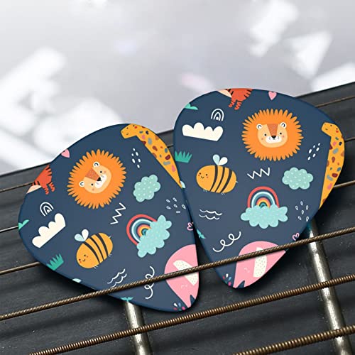 Lot de 12 médiators bleus pour guitare basse électrique et acoustique Motif animaux mignons - Les Beatles, Paul McCartney, John Lennon, RIngo Starr, George Harrison Lot de 12 médiators bleus pour guitare basse électrique et acoustique Motif animaux mignons – Image 8