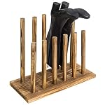 MyGift Solid Burnt Wood Free Standing Boot Rack Organizer Boots Storage for Cowboy Boots, Tall Knee-High, Hiking, Riding…