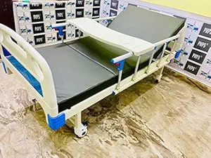 P.M.P.S. Semi Fowler Bed -1 Function Hospital Bed for Patients at Home | Foam Mattress I Dinning Board I Collapsible Saftey Rails I Wheels I Size-76LX36WX18H inches I Self Installation
