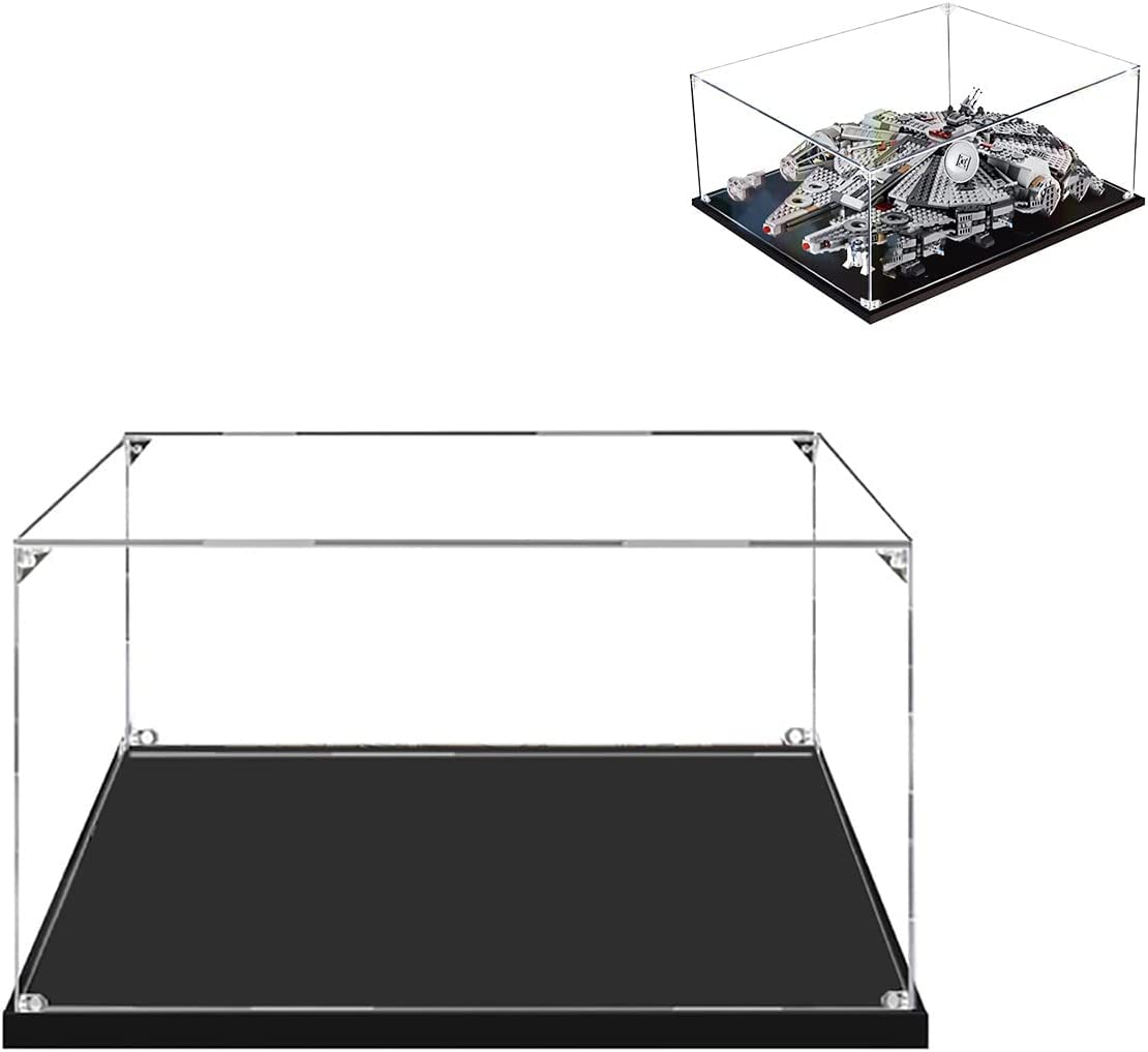 WDDSPSH Dustproof Acrylic Clear Display Case for Lego 75257,51x36x20cm - Storage Toys Models Collection Box for (Millennium-Falcon 75257) - No Need Glue(Only Display Box!) (2MM Thickness)