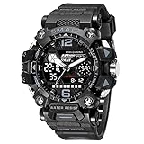 SMAEL 8072 Orologio da polso sportivo da uomo con robusta durata, caratteristiche versatili e prestazioni affidabili – Gear Up for Adventure(nero grigio), Nero grigio