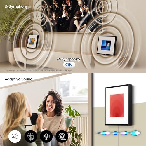 Image of Samsung Music Frame 120 W 2.0 ch (HW-LS60D /XL) Dolby Atmos Soundbar, Wireless Music Streaming, Alexa Built-in, AirPlay2, Wi-Fi, Bluetooth, Optical in (Black)