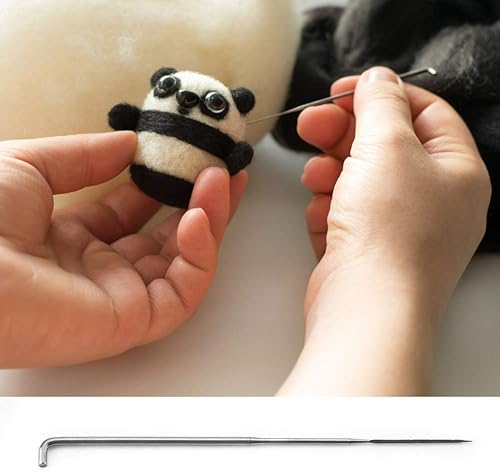 Miniatura 5 de Haosie 100 herramientas de fieltro de aguja, kits de agujas de fieltro de lana, suministros de fieltro de aguja para manualidades hechas a mano (L)