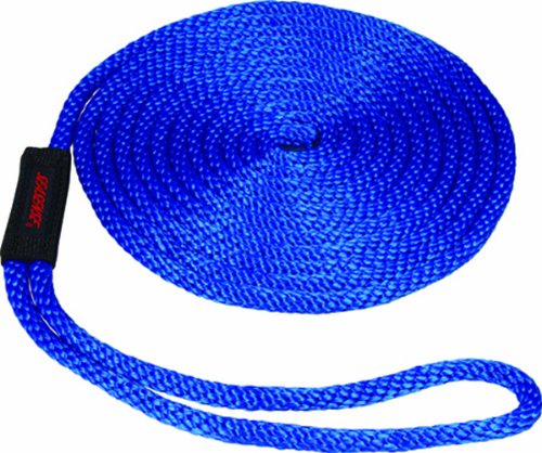 SeaSense Solid Braid MFP Dock Line with Chafe Guard, 1/2-Inch x 25-Feet, Blue