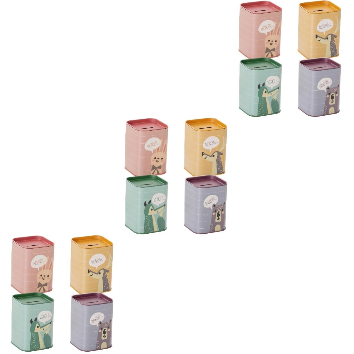 Toyvian 3 Set Salvadanaio in Giocattoli Per Giocattoli Regalini Per Banca Scatola Di Soldi Barattolo Per Risparmiare Denaro Salvadanaio Decorativo 4 Pezzi * 3