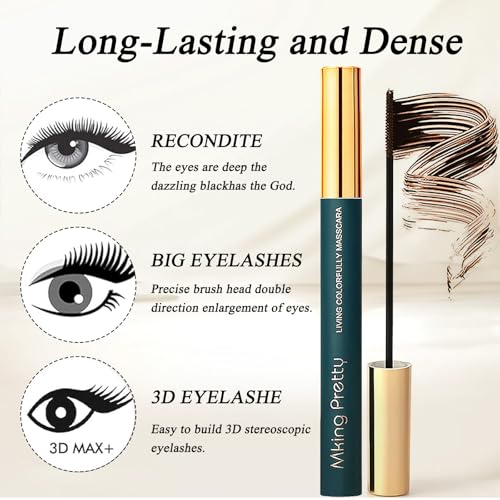 Brown Mascara 2PCS,Ultra Fine Essence Mascara,for Fine Short Eyelash&sensitive Eyes Mascara Brown,for Young and Older Women Brown Mascara Waterproof,Long Lasting Eye-Makeup (Brown) - Image 8