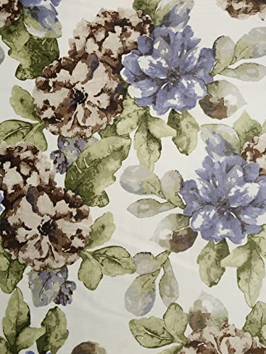 Image of Swayam 90% Blackout Polyester Window Curtain for Living Room & Bedroom | 5 Feet | Room Darkening Curtain with Eyelets | Pack of 1 | Floral Design - Beige & Purple