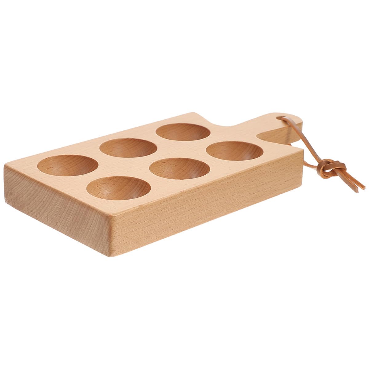 HOMSFOU Bandeja de huevos de seis compartimentos, 6 agujeros, bandeja de huevos, organizador de huevos, soporte para huevos, soporte simple para huevos, soporte para huevos para refrigerador, 6 huevos