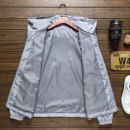 ERWAAD Herren Outdoor-Softshell-Jacke für Fendt Print Wasserdichter leichter Windbreaker Wandern Camping Kapuzenjacke mit Reißverschluss Winddichter Frühlingsmantel – Bild 4