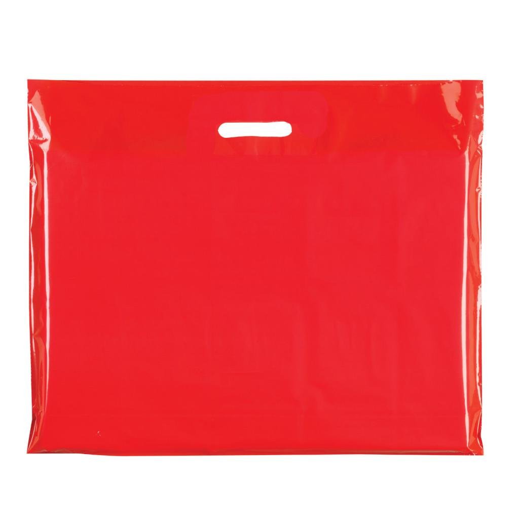 Complete Retail Solution Ltd Red 100X 22" X 18"+4(56X45cm) Heavy Duty Colo Plastic Carrier Bags Party Gift Bags In 3 Sizes