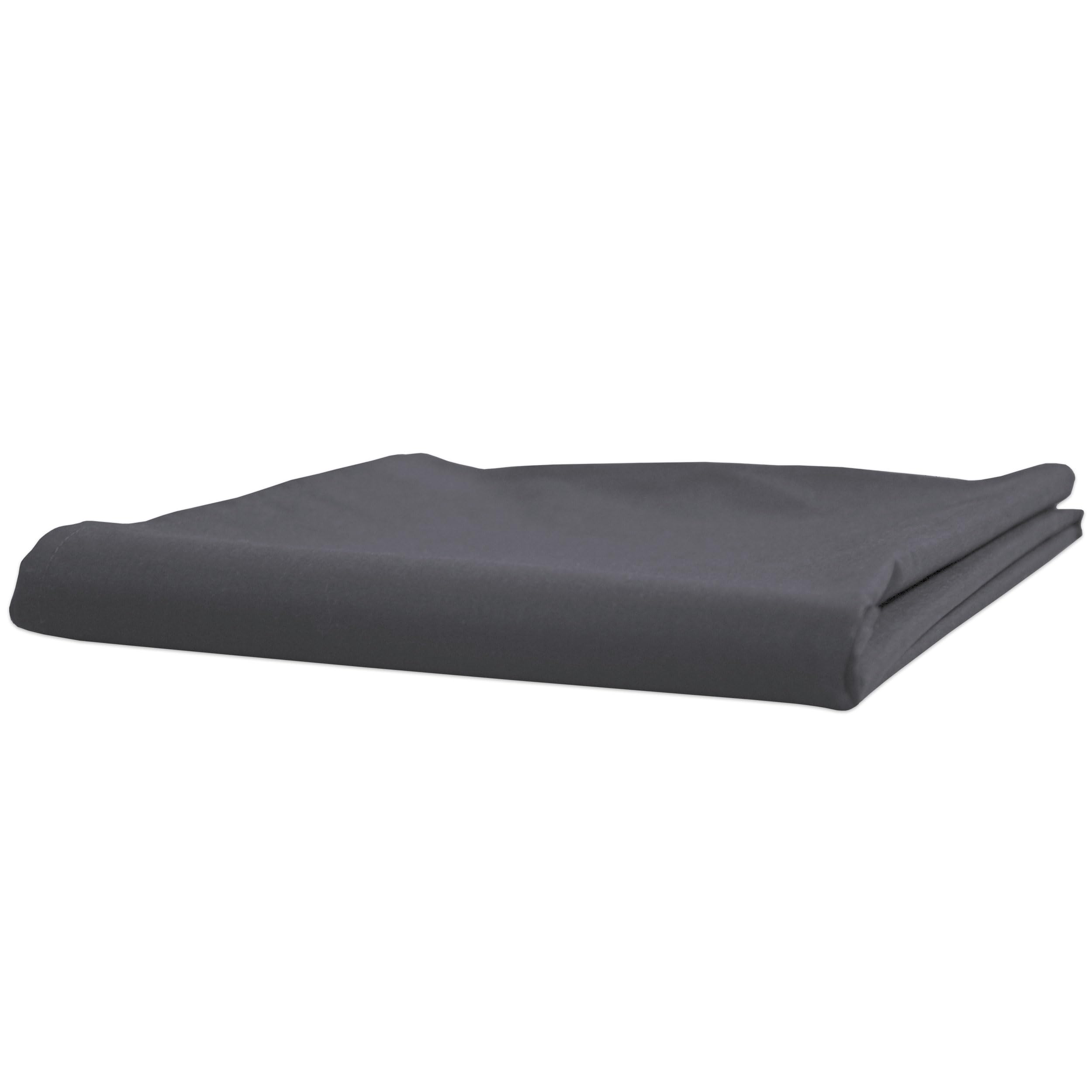 Glatte Bettlaken 200x200 cm ohne Gummizug Anthrazit Baumwolle | Einfache Klassische Hotel Betttuch ohne Spanngummi
