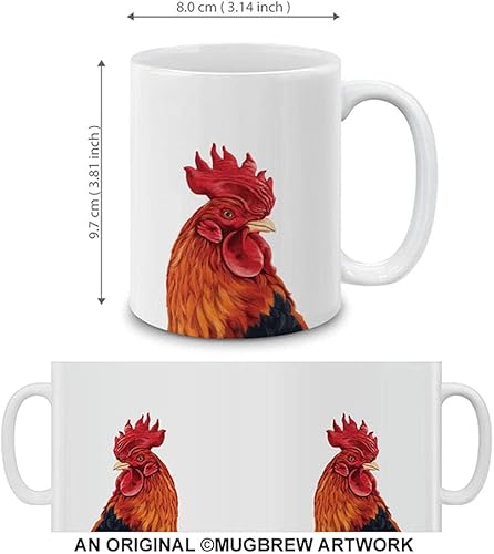 Vista 51 de MUGBREW Taza de té de cerámica de la taza de café de la llama del animal lindo, 11 OZ Alpaca,Bisonte de búfalo americano,Aves frailecillo